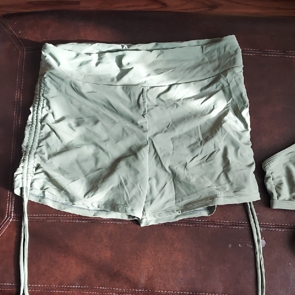 Light Green Drawstring Shorts